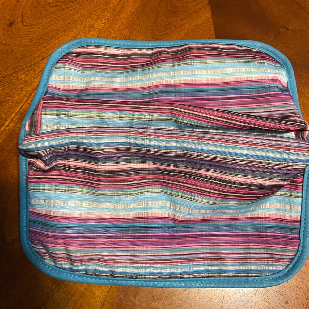 Colorful Striped Pouch Travel Bag